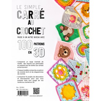 Livre Carrés au crochet en 3D,Neva Éditions